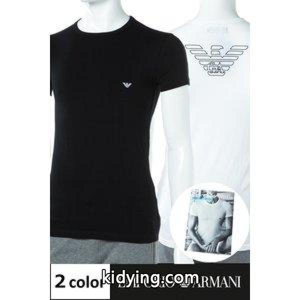 アルマーニ エンポリオアルマーニ Emporio Armani Ｔシャツアンダーウェア Tシャツ 半袖 丸首 メンズ 111035 CC735 ブラック ホワイト :set-ea-tsh-01:VIASPIGA - 通販ショッピング-0