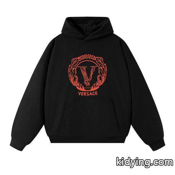 ブラック × ホワイト パーカー ヴェルサーチ VERSACE コピー 2025秋冬必須 人気限定 上質 売れ筋-1