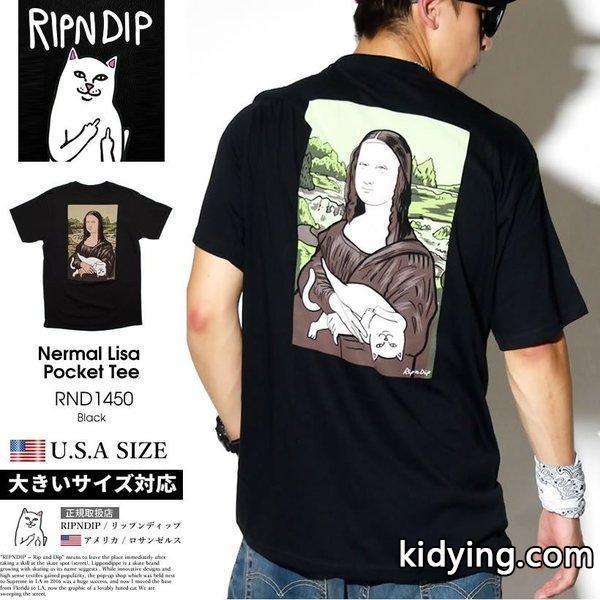 RIPNDIP リップンディップ Tシャツ メンズ 半袖 胸ポケ 猫 キャット プリント RND1650 黒 スケートボード スケーター ストリート ブランド :rdtt025-2a:DJドリームス ストリート系 メンズ - 通販ショッピング-0
