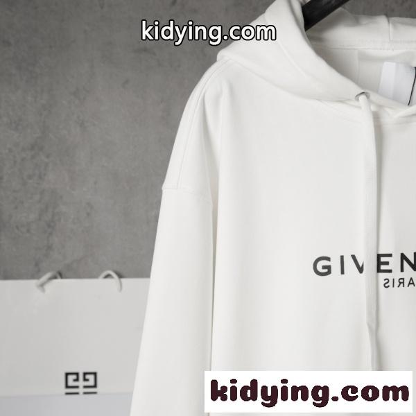 2026新作 GIVENCHY 激安 ジバンシィ 反転ロゴ プルオーバーパーカー オーバーサイズ フーディー-5