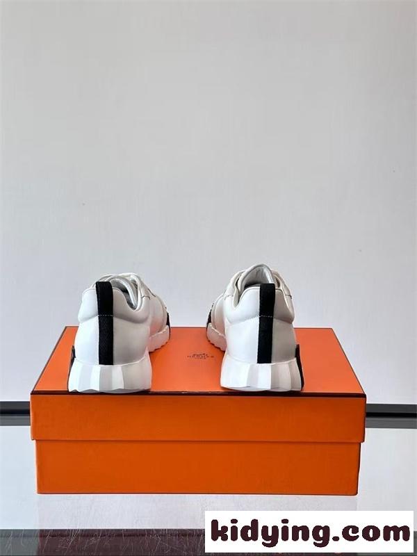 エルメス コピー スニーカー メンズ レディース 通気素材 HERMES クッションソール カジュアル-4