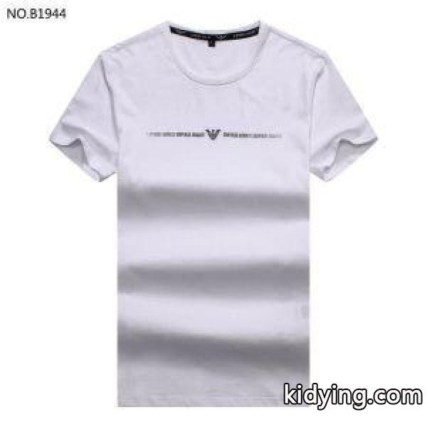 数量限定新作登場ストレッチソフトＴシャツ半袖黒白カーキARMANIアルマーニ コピー 服ワイドシルエット運動性-2