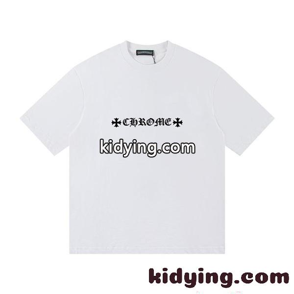 CHROME HEARTS ホワイトミニマル プリント 半袖Tシャツ シンプル 高級感 2026新作 クロムハーツ コピー-0