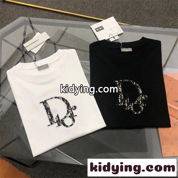 ワンポイントデザイン ベーシックフォルム 洗練スタイル DIOR ディオール コピー ロゴTシャツ 爽やかな印象-0