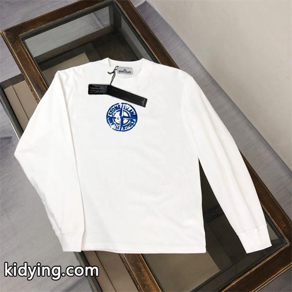 STONE ISLAND ロングｔスーパーコピー 魅力 ピンクロゴ 限定 ブラック ストーンアイランド-0