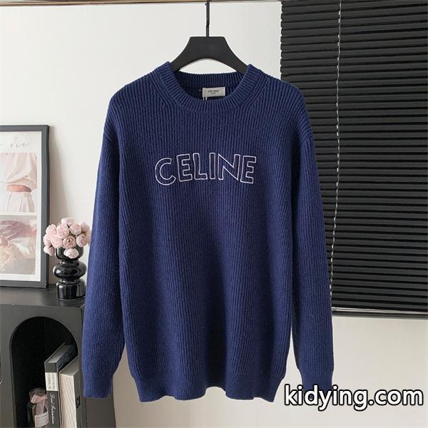 秋冬 ネイビー 売れ筋 柔らか質感 センス溢れる CELINE セリーヌ コピー セーター-0