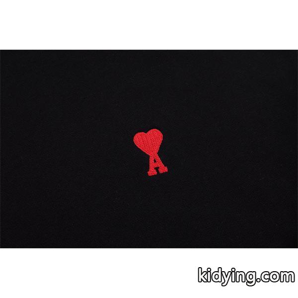 AMI PARIS アミ パリス コピー 厚手生地 モード ブラック ストリート 快適 パーカー-5