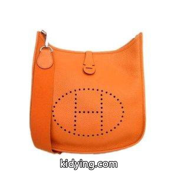 エルメス HERMES エブリン3 トロワ ショルダー バッグ 鞄 トリヨンクレマンス レザー Hロゴ パンチング R刻印 PM オレンジ レディース 販売 通販-0