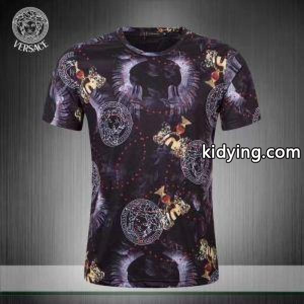 赤字超特価得価トレンドTシャツブラックホワイト男性用オフィス用レイヤードコーデVERSACEヴェルサーチ t シャツ コピー-1