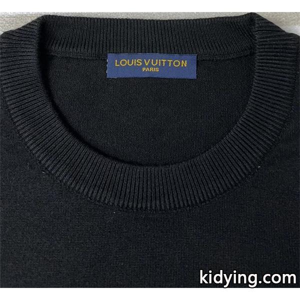 入手困難！ロゴ刺繍 ニット ブラック 高級感漂う 人気 LOUIS VUITTON ルイヴィトン コピー-3
