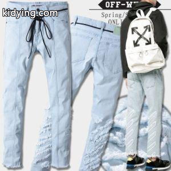 最安値 Off-White コピー オフホワイト ジーンズ メンズ ロングデニム 若い世代に大人気 ボトムス-0