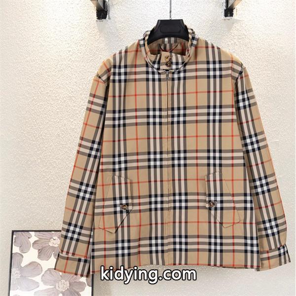 Burberry カーキ格子柄 秋冬注目 バーバリー スーパーコピー ジャケット シグネチャーデザイン-0