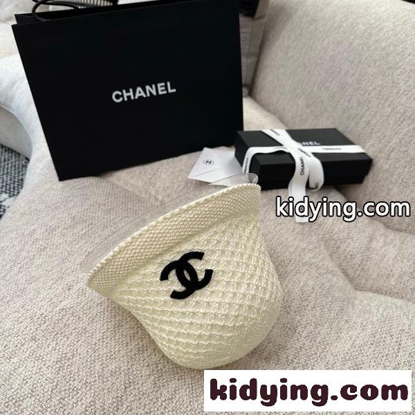 2026新作 CHANEL シャネル 透かし編みバケットハット レディース サマーニット帽 軽量通気性 ワイドブリム ココマークデザイン-13