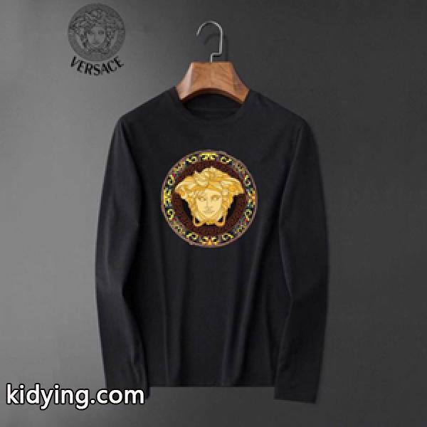 上品上質な秋物 VERSACE ヴェルサーチコピー 長袖tシャツ 今の時季から活躍してくれる 大活躍の予感-0