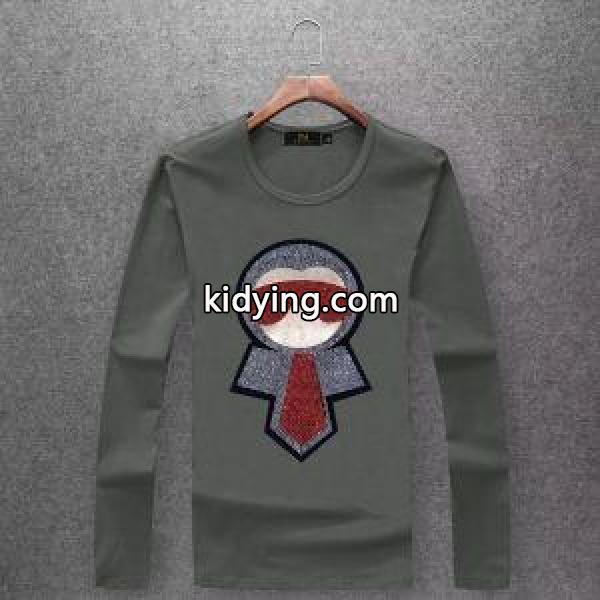 fendiフェンディ コピー旬の流行先取り上品シルエット男性らしさ長袖Tシャツフォーマルアンダーウェア男性用アイテム-2