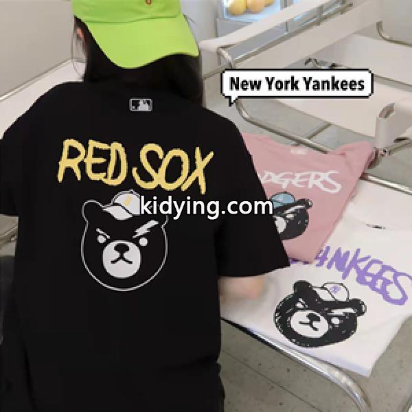 New York Yankees 偽物ニューヨークヤンキース 半袖Tシャツ 可愛いユニセックス新作 ストリートファッション-0