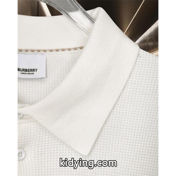 黒色スタイリッシュ Burberry 秋冬注目 バーバリー コピー ポロニット 格子柄アクセント-4