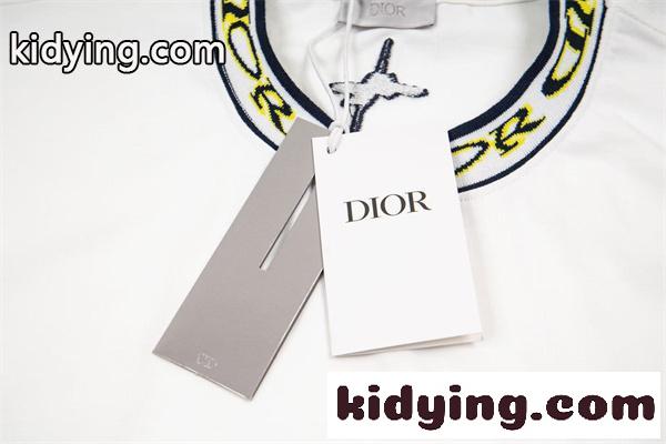 ワンポイントモチーフ ミニマルルック 爽やかな印象 DIOR ディオール コピー コットンTシャツ デイリーファッション-3