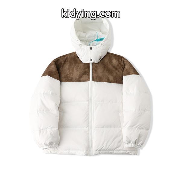 人気お洒落☆Supreme  25FW LEATHER YOKE PUFFER JACKETシュプリームダウンジャケットコピー 防寒性抜群-1