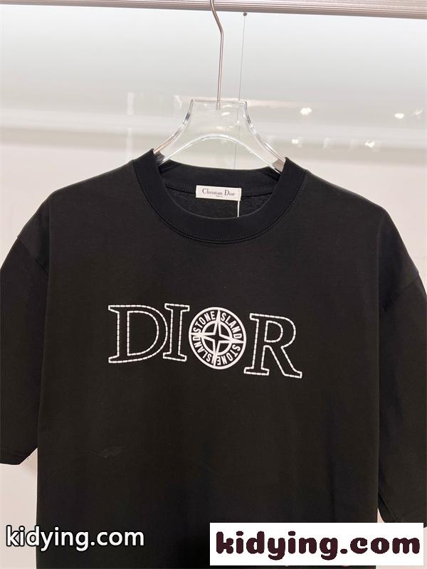 STONE ISLAND*DIOR ディオール コピー 注目商品 半袖Tシャツ ロゴ刺繍 ソフトコットン シンプル-3
