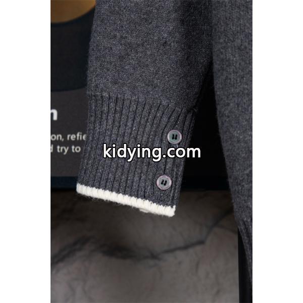 トムブラウン Thom Browne コピー 秋冬モダン トレンド ネイビー 連帽 ジップカーディガン-6