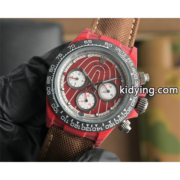 レッドカーボンカスタム ダイナマイト風 ROLEX ロレックス コピー時計 40×11.3mm 自動巻メカニカル-3