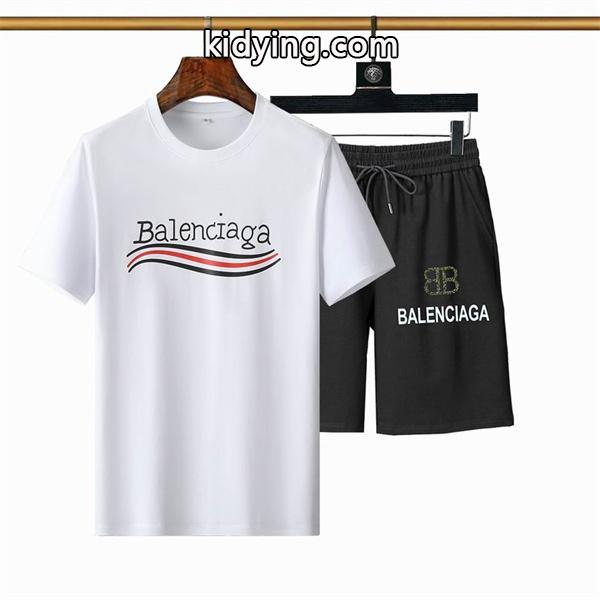 春夏のトレンド新商品 バレンシアガ BALENCIAGA 上下セット 多色可選 今季は特に注目ファション_半袖Tシャツ_メンズファッション_スーパーコピーブランド激安通販 専門店-0
