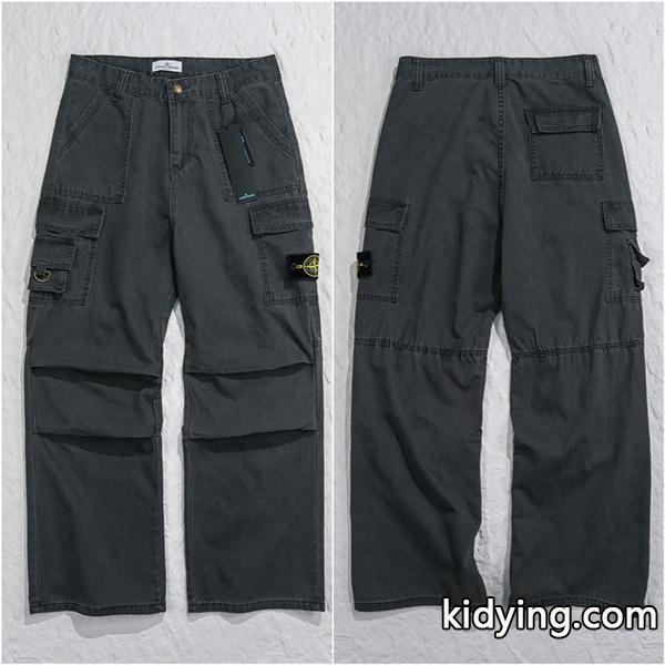 都会派 立体裁断 カーゴパンツ グレートーン 重厚 STONE ISLAND ストーンアイランド コピー-6