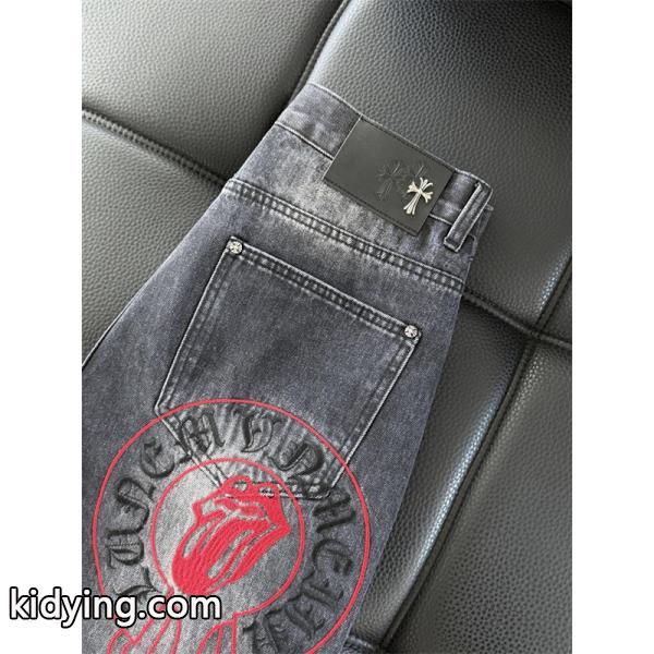 クロムハーツ Chrome Hearts コピー 重厚 無彩トーン 落ち着き印象 デニムパンツ-6