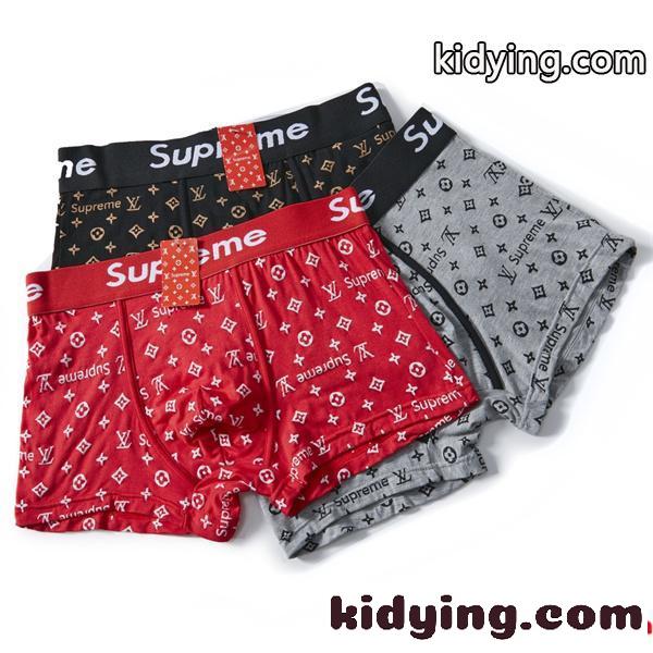 雑誌掲載人気LV x Supremex louis vuittonコラボ下着3枚セットシュプリーム コピー 激安(日本最大級)-0