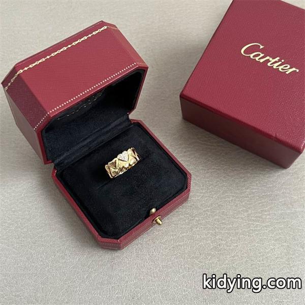 Cartier カルティエ コピー 立体感際立つ ボリュームチェーン リング モード-3