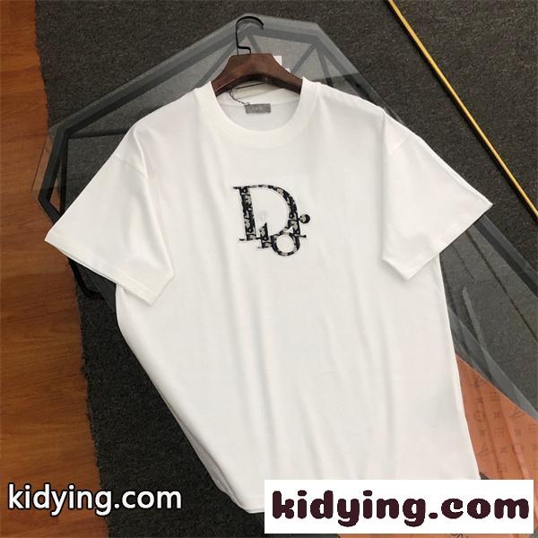 ワンポイントデザイン ベーシックフォルム 洗練スタイル DIOR ディオール コピー ロゴTシャツ 爽やかな印象-1