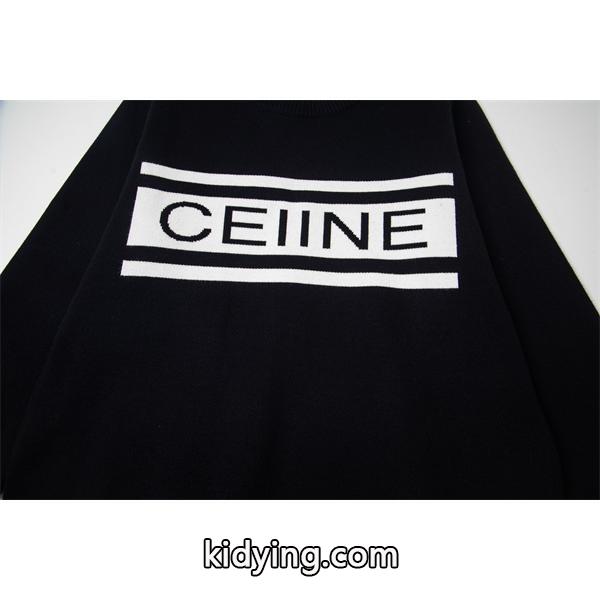 2025秋冬 CELINE セリーヌ コピー ブラック ロゴニット 高級感溢れる 定番人気-4