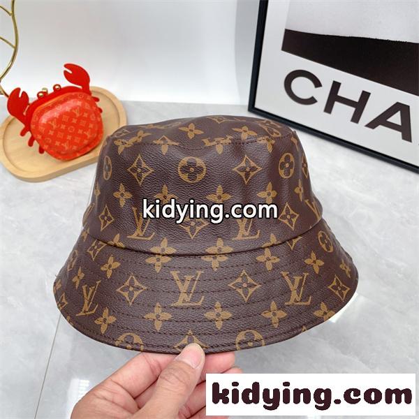 ブラウン バケットハット Louis Vuitton モノグラム総柄 ルイヴィトン コピー ロゴパターン カジュアル帽子 ユニセックス風-6