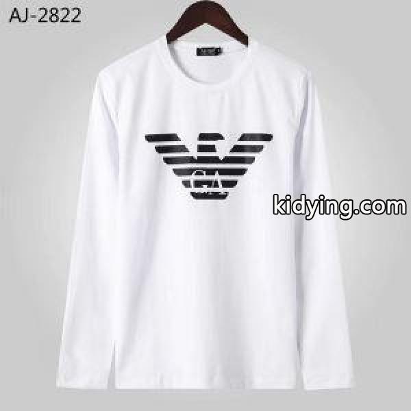 秋冬にぴったりトレンドな着こなし 2019秋冬におすすめ着こなし アルマーニ ARMANI 長袖Tシャツ 2色可選_アルマーニ ARMANI_ブランド コピー 激安(日本最大級)-1