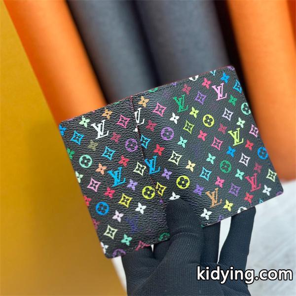 ルイヴィトン スーパーコピー カジュアル 可愛い マルチカラー 二つ折り財布 LOUIS VUITTON-0