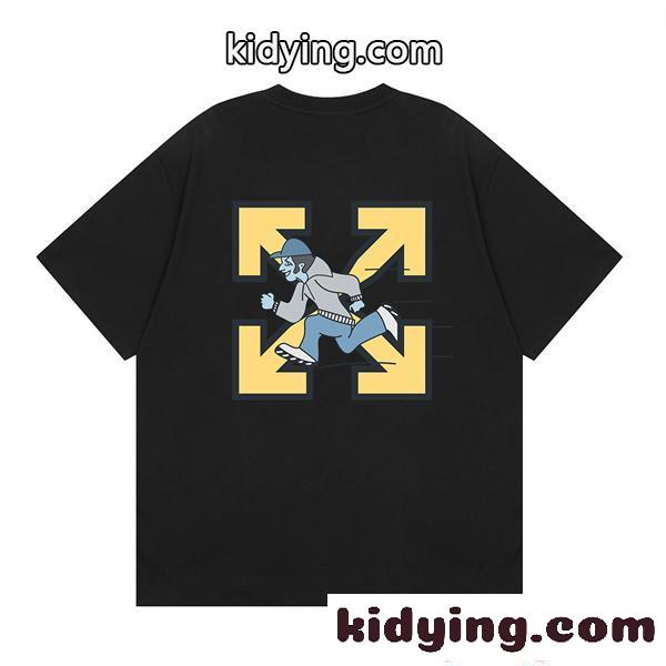 Off-White オフホワイト コピー 半袖Tシャツ プリント ビッグシルエット ストリート夏トップス-2