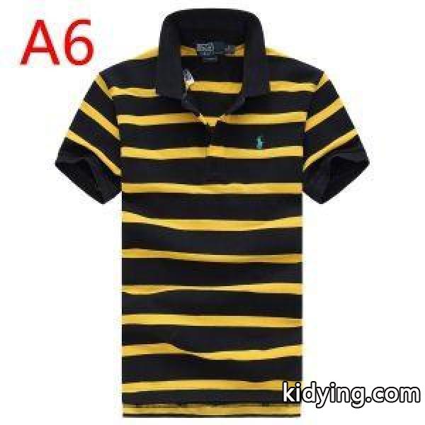 使い勝手も抜群!ポロ ラルフローレンコピーPolo Ralph Laurenメンズビジネス用ポロストライプ半袖tシャツ-5