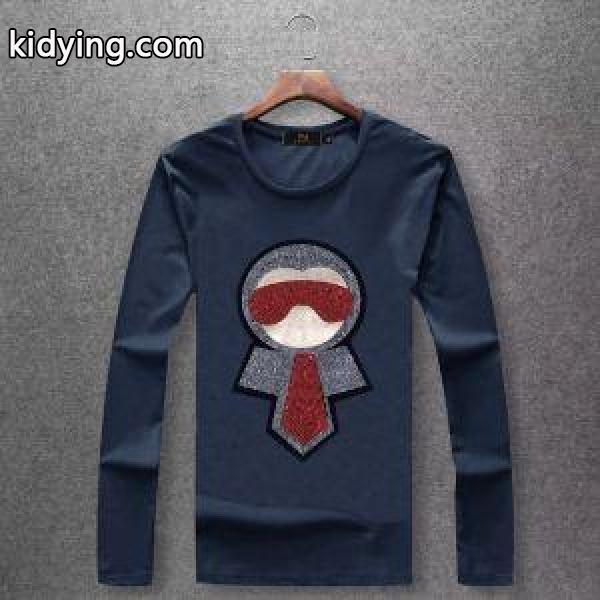 fendiフェンディ コピー旬の流行先取り上品シルエット男性らしさ長袖Tシャツフォーマルアンダーウェア男性用アイテム-5