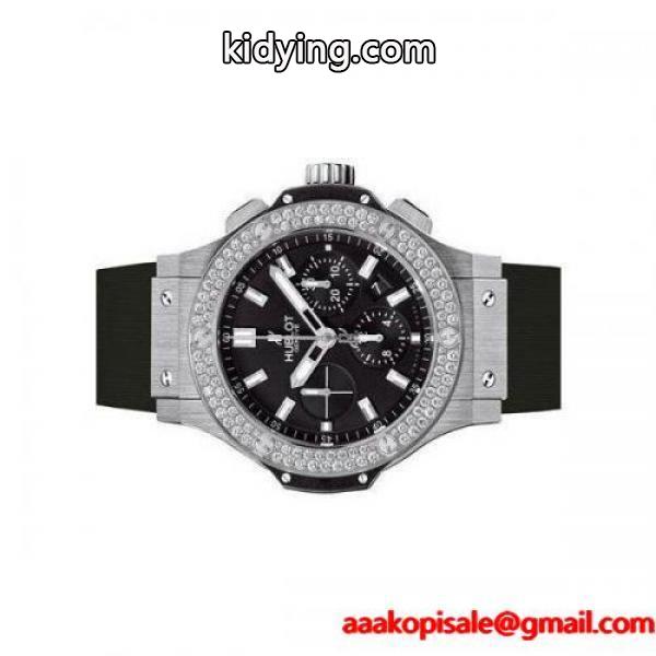 HUBLOT ウブロ　Big Bang Evolution ビッグバン エボリューション ブラック文字盤 ベゼルダイヤ ラバーストラップ　301SX1170RX1104 :hb47:suisho - 通販ショッピング-0