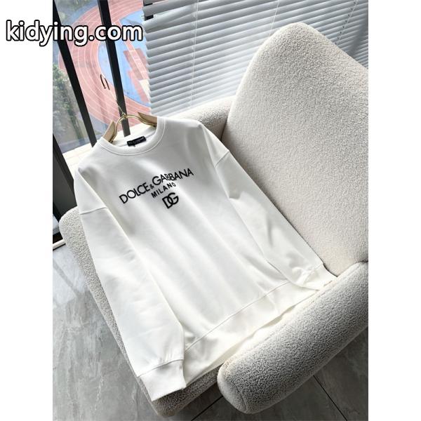 DOLCE & GABBANA コピー 秋冬 お洒落 ブラック × ホワイト 2 色 大ロゴ 円领 スウェット ドルチェ & ガッバーナ-3