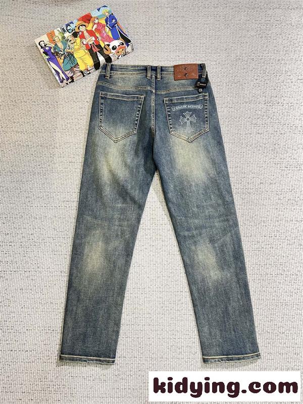 ウォッシュド加工 ストレート寄り シンプルボトムス CHROME HEARTS クロムハーツ コピー ジーンズ こなれ見え 買い足し候補-7