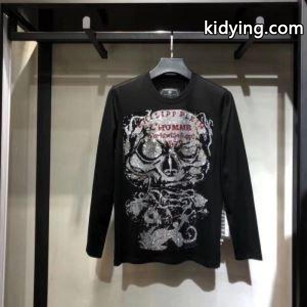 冬のお出かけの相棒に ブランド 着回し力の高いが魅力 フィリッププレイン 長袖/Tシャツ 秋冬コーデを鮮やかに彩る PHILIPP PLEIN_フィリッププレイン PHILIPP PLEIN_ブランド コピー 激安(日本最大級)-0