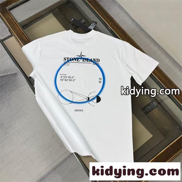 クルーネックTシャツ ミニロゴ入り 軽やかな着心地 STONE ISLAND ストーンアイランド コピー Tシャツ 休日コーデ 好評モデル-1