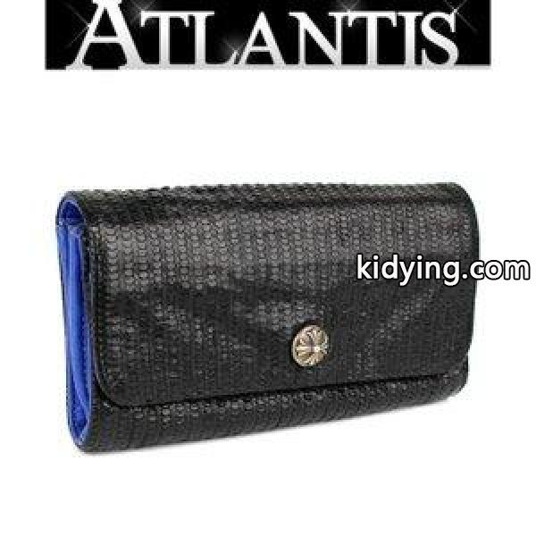 CHROME HEARTS 銀座店 クロムハーツ ジュディ ウォレット ノベルティレザー 三つ折長財布　黒×青 :075375:atlantis - 通販ショッピング-0