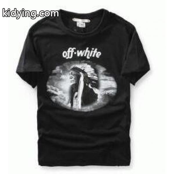 黒と白の2色オフホワイト コピー 通販　Off-White　クルーネック薄手 シアー素材　さらりと着れる夏服のカジュアルメンズ半袖Tシャツ_Off-White オフホワイト_ブランド コピー 激安(日本最大級)-1