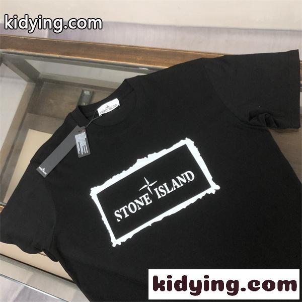 ボックスロゴデザイン 2026春夏 男女兼用 STONE ISLAND ストーンアイランド コピー 半袖Tシャツ すっきり見え 人気定番-3