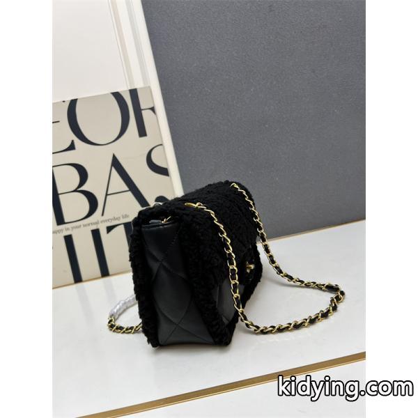 ブラックラムファー CHANEL 菱格ロゴ シャネル ショルダーバッグ スーパーコピー 1S3201 レディース エレガント-3