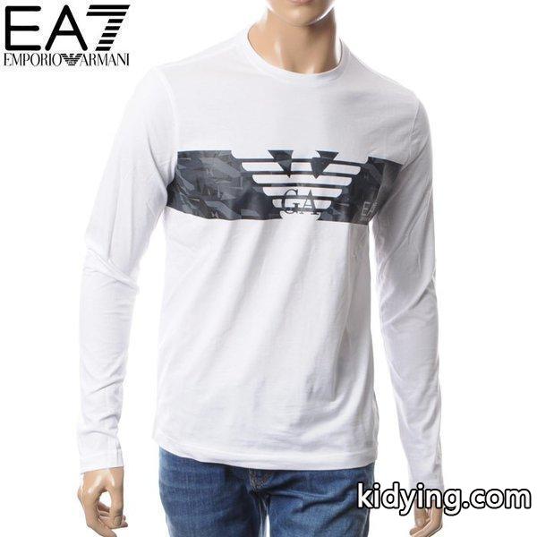 エンポリオアルマーニ EMPORIO ARMANI EA7 クルーネックTシャツ 長袖 メンズ 3ZPT47 PJ30Z ホワイト 2018春夏セール :18110102103:BRAVAS - 通販ショッピング-0