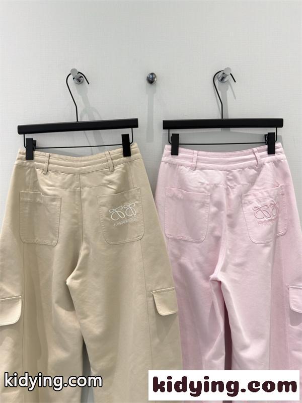 カーゴパンツ レディース LOEWE ワイドシルエット ハイウエスト ロエベ コピー 韓国ファッション-6